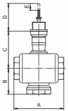 Клапан регулирующий Гранрег КМ124Р 1″ Ду25 Ру16 двухходовой, односедельчатый, с твердым седловым уплотнением, корпус — латунь, с аналоговым электроприводом СМП0.7А 220В, корпус - пластик, Pmax = 8bar