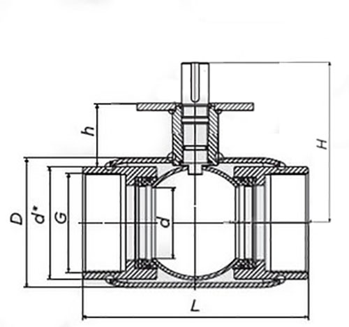 Кран шаровой ALSO КШ.М.П.Р.080.25-01 3″ Ду80 Ру25 полнопроходной, присоединение - муфтовое, корпус-сталь 20, уплотнение - PTFE, под редуктор/привод