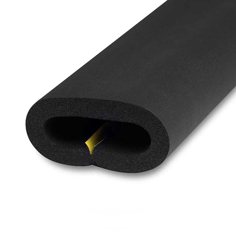 Трубка теплоизоляционная K-flex ST/SK 25x54 Дн54 самоклеящаяся, материал — вспененный каучук, толщина — 25 мм, длина — 2 м, цвет — черный