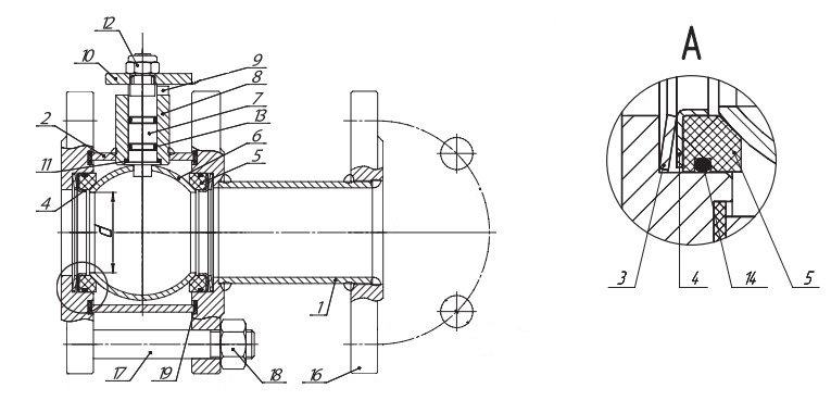 Кран шаровый LD КШ.Р.Ф.Э (11с67п) Ду32 Ру16 полнопроходной фланцевый, стальной, управление электропривод DN.ru-005 24В(DC)