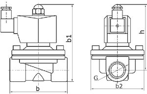 Клапан электромагнитный Росма СК-21-В G1/2 Ду15 Ру7 латунный, нормально открытый, прямого действия, мембрана - Viton, с катушкой 220В