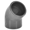 Отвод ПВХ Aquaviva Дн110 угол 45 градусов Ру16 под клеевое соединение, напорный, серый